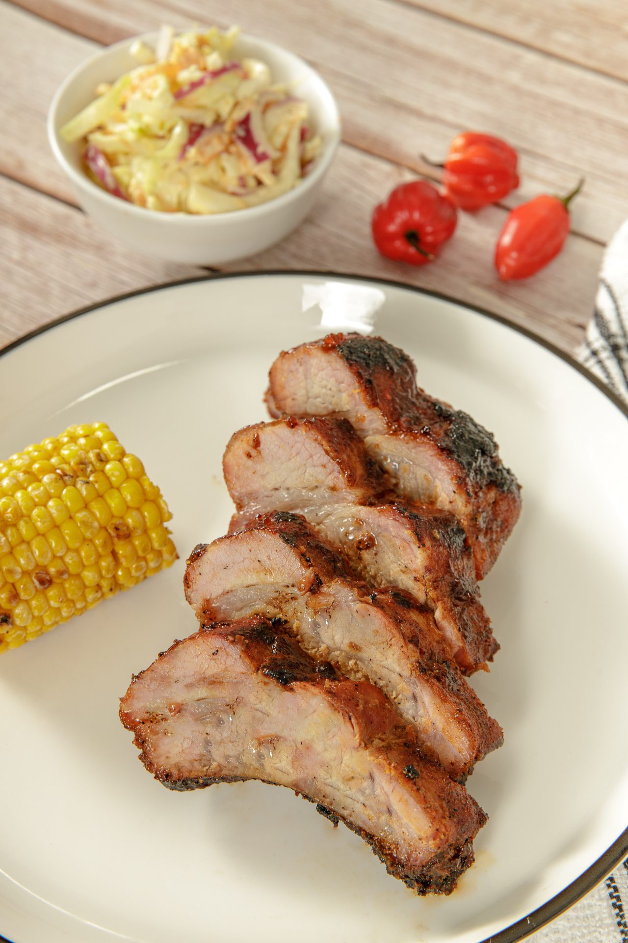 Fotografía de gastronomía o producto Costillas de cerdo o Baby back ribs